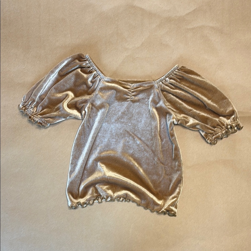 Old Navy Silver Ruched Relaxed Blouse